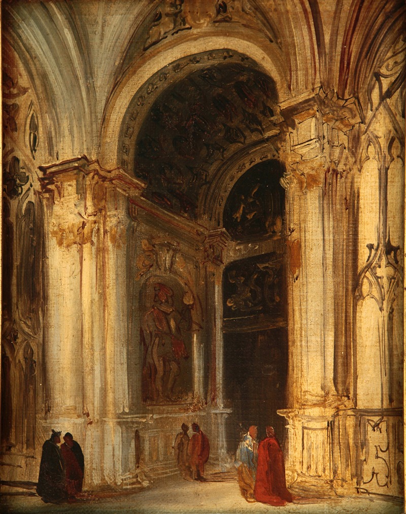 Genaro Pérez Villaamil - Interior de iglesia