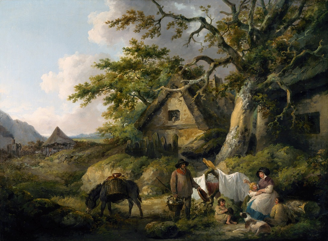 George Morland - View at Enderby, Leicestershire