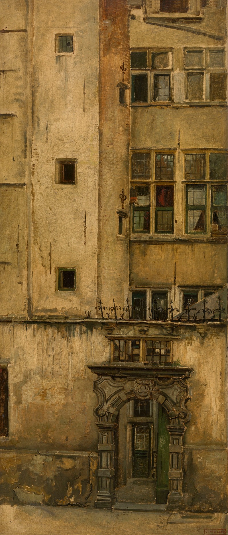 Jan August Hendrik Leys - Old Antwerp Facade – Klaverbladpoortje