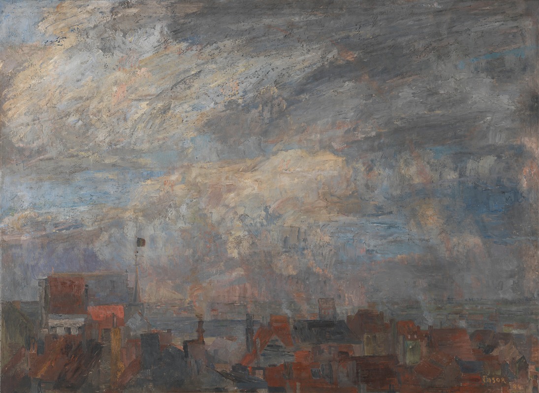James Ensor - The Rooftops of Ostend
