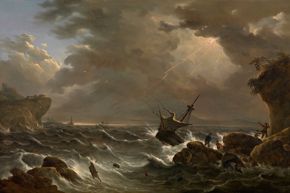 Jan Baptiste Tency - Storm at Sea