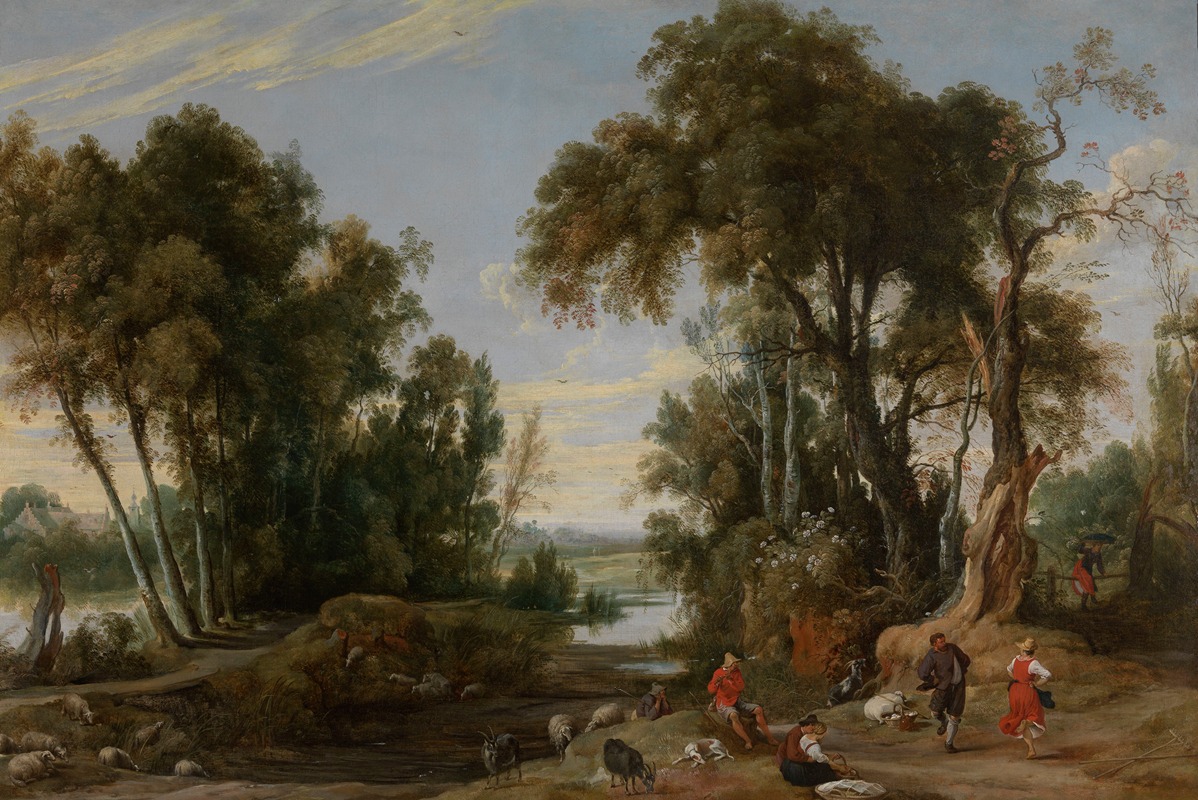 Jan Wildens - Landscape with Dancing Shepherds