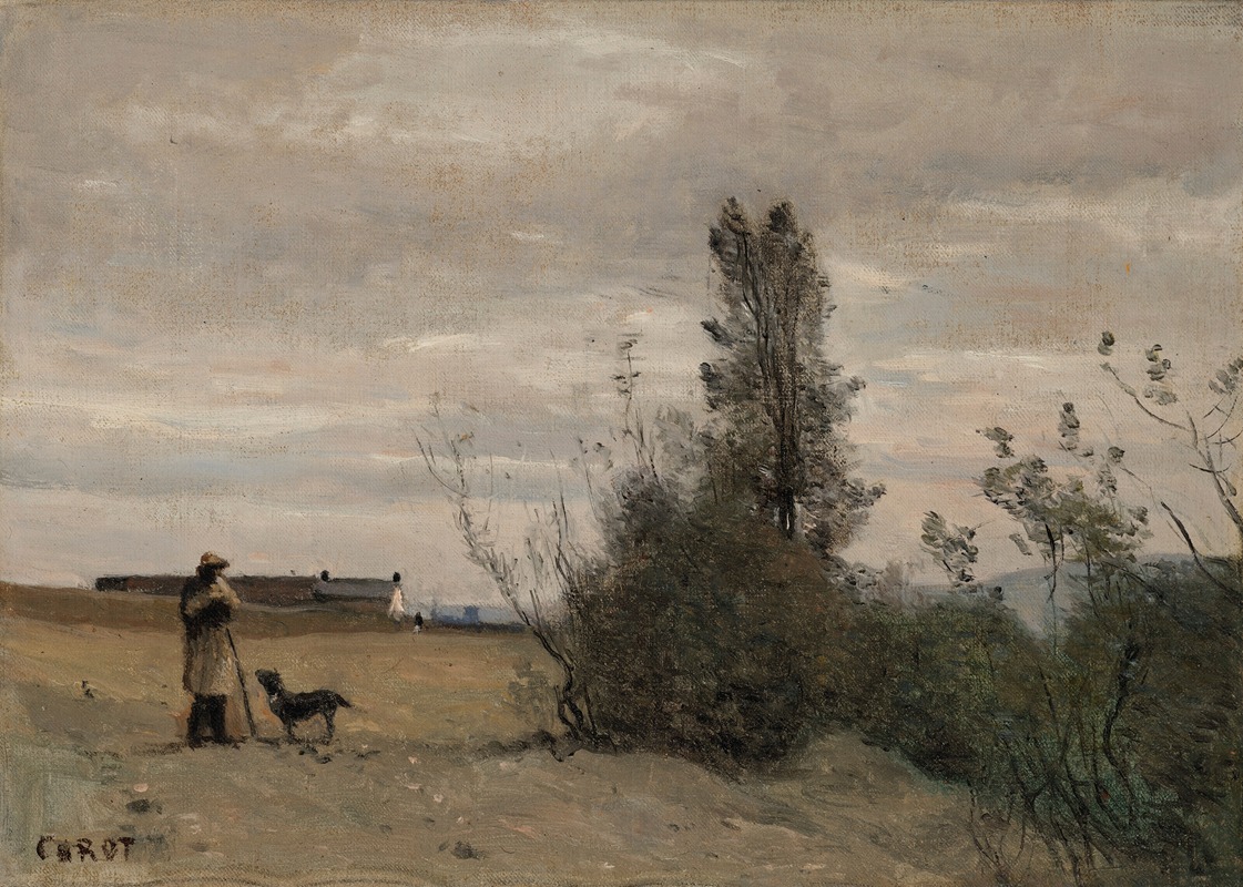Jean-Baptiste-Camille Corot - Le Berger avec le chien Rover