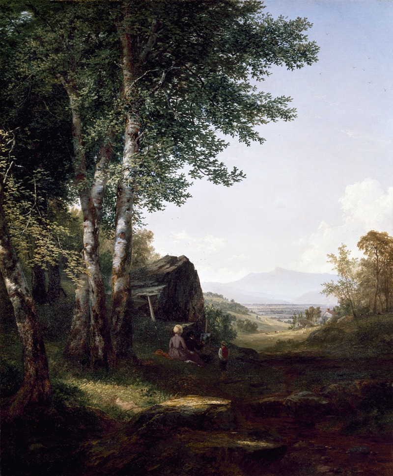 John Frederick Kensett - Distant View of the Mansfield Mountain, Vermont