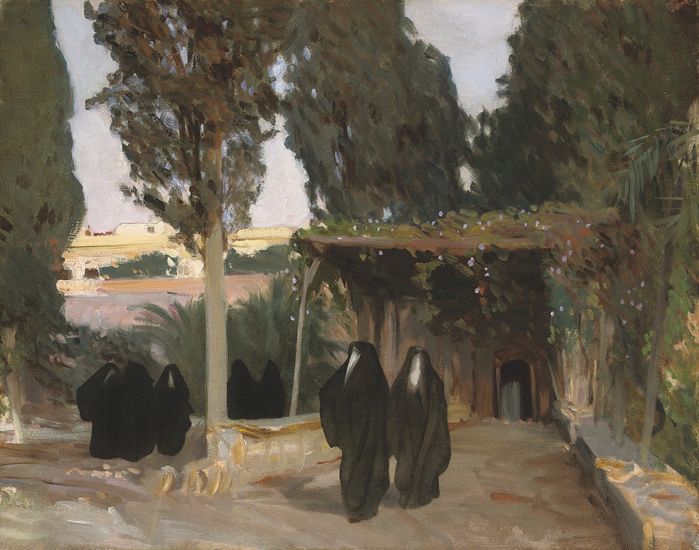 John Singer Sargent - A shaded pathway in the Orient