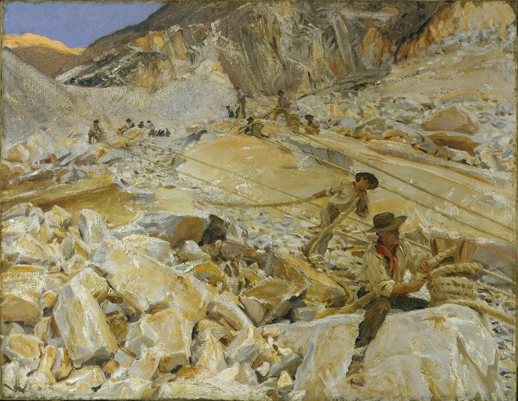 John Singer Sargent - Bringing down marble from the quarries to Carrara