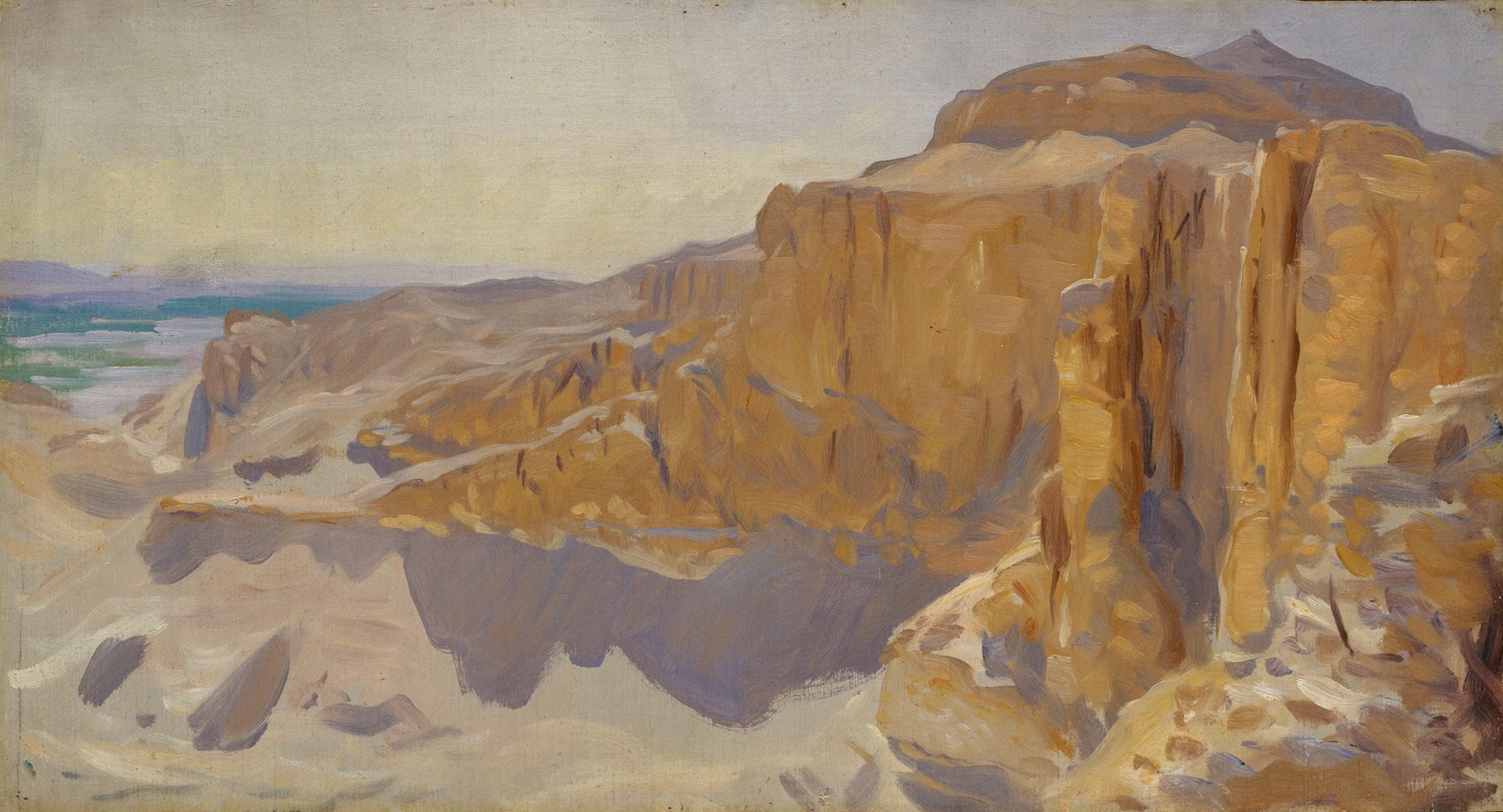 John Singer Sargent - Cliffs at Deir el Bahri, Egypt