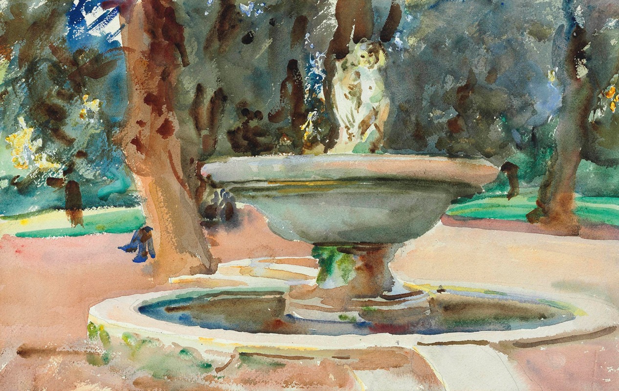 John Singer Sargent - Fontana dei Pupazzi, Villa Borghese, Rome