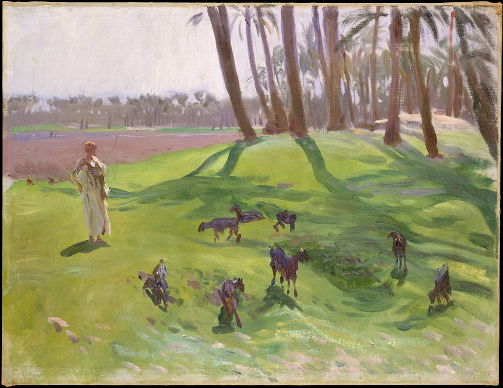 John Singer Sargent - Landscape with Goatherd