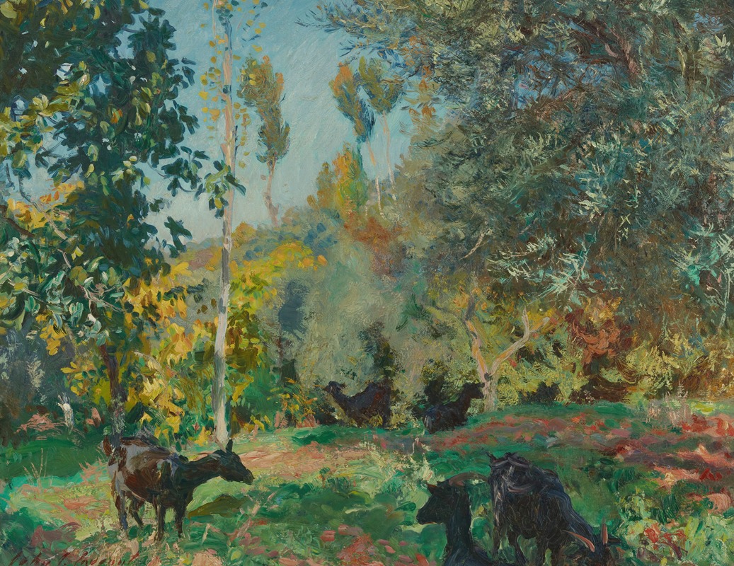 John Singer Sargent - Landscape with Goats