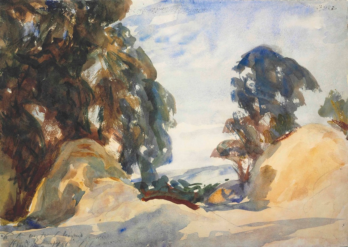 John Singer Sargent - Landscape with trees
