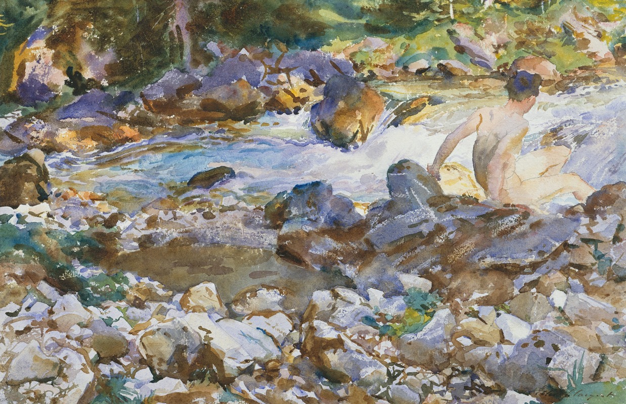John Singer Sargent - Mountain Stream