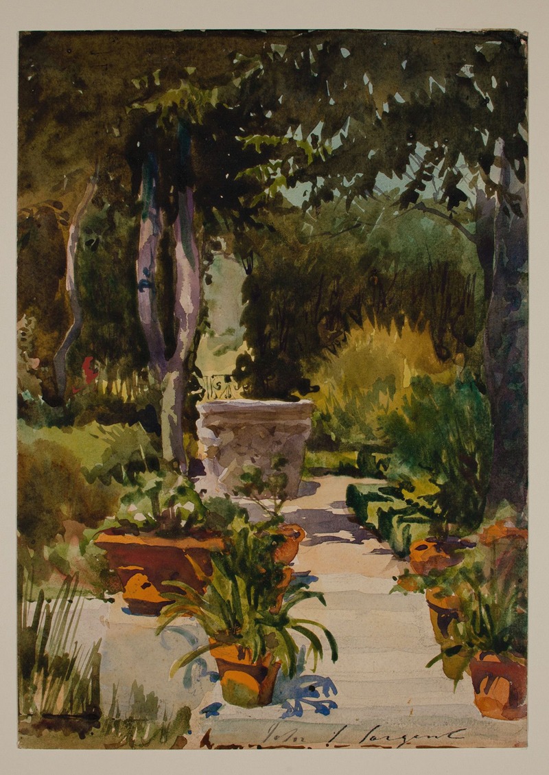 John Singer Sargent - Mrs. Thayer’s Garden, Massachusetts