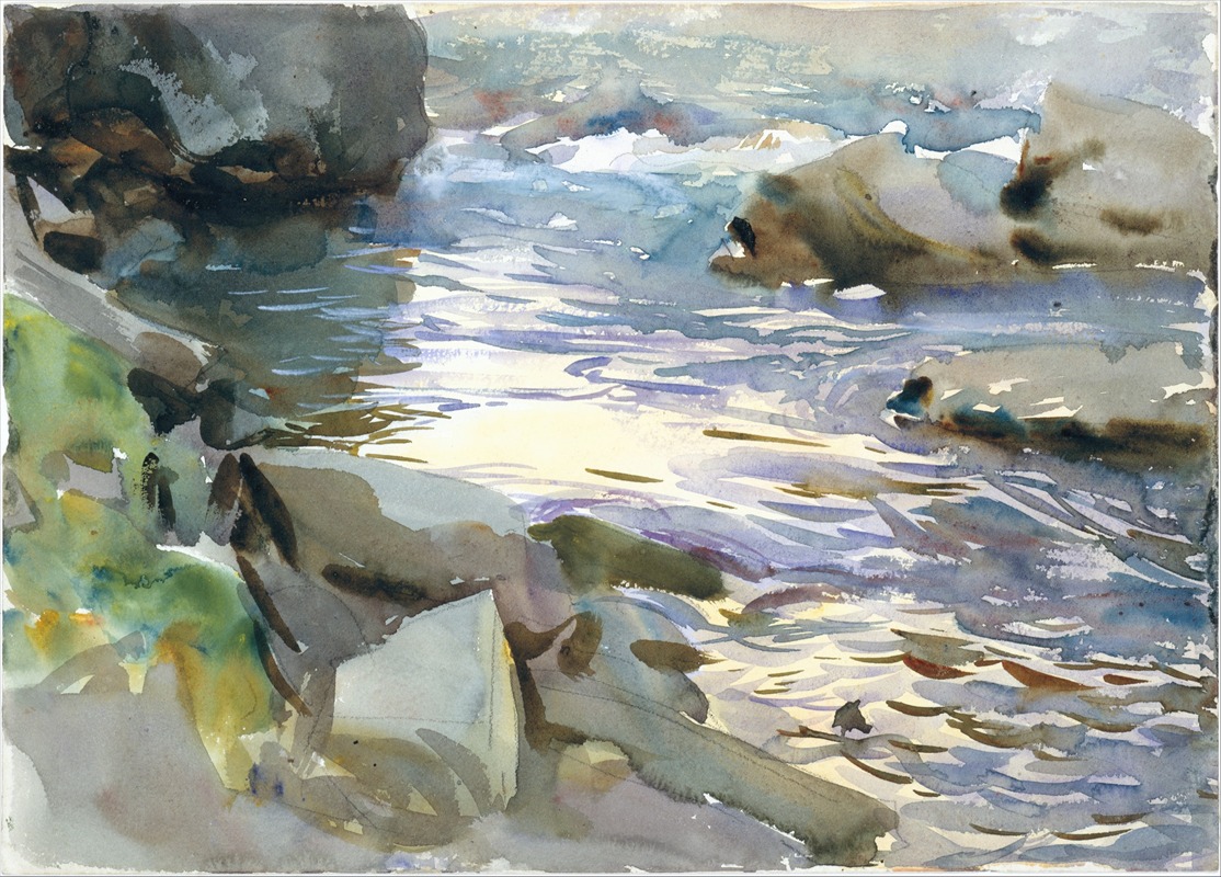John Singer Sargent - Stream and Rocks