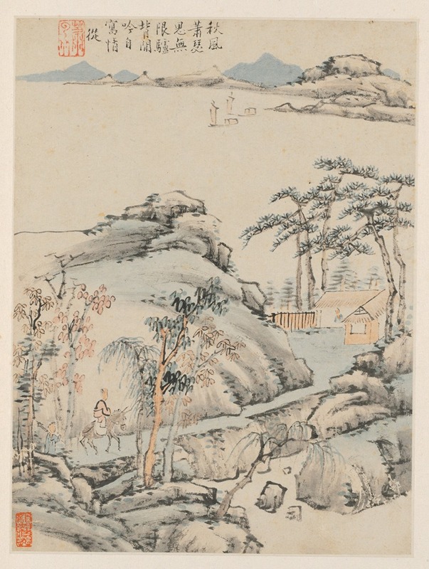 Xiao Yuncong - Album of Seasonal Landscapes, Leaf F (previous leaf 5)