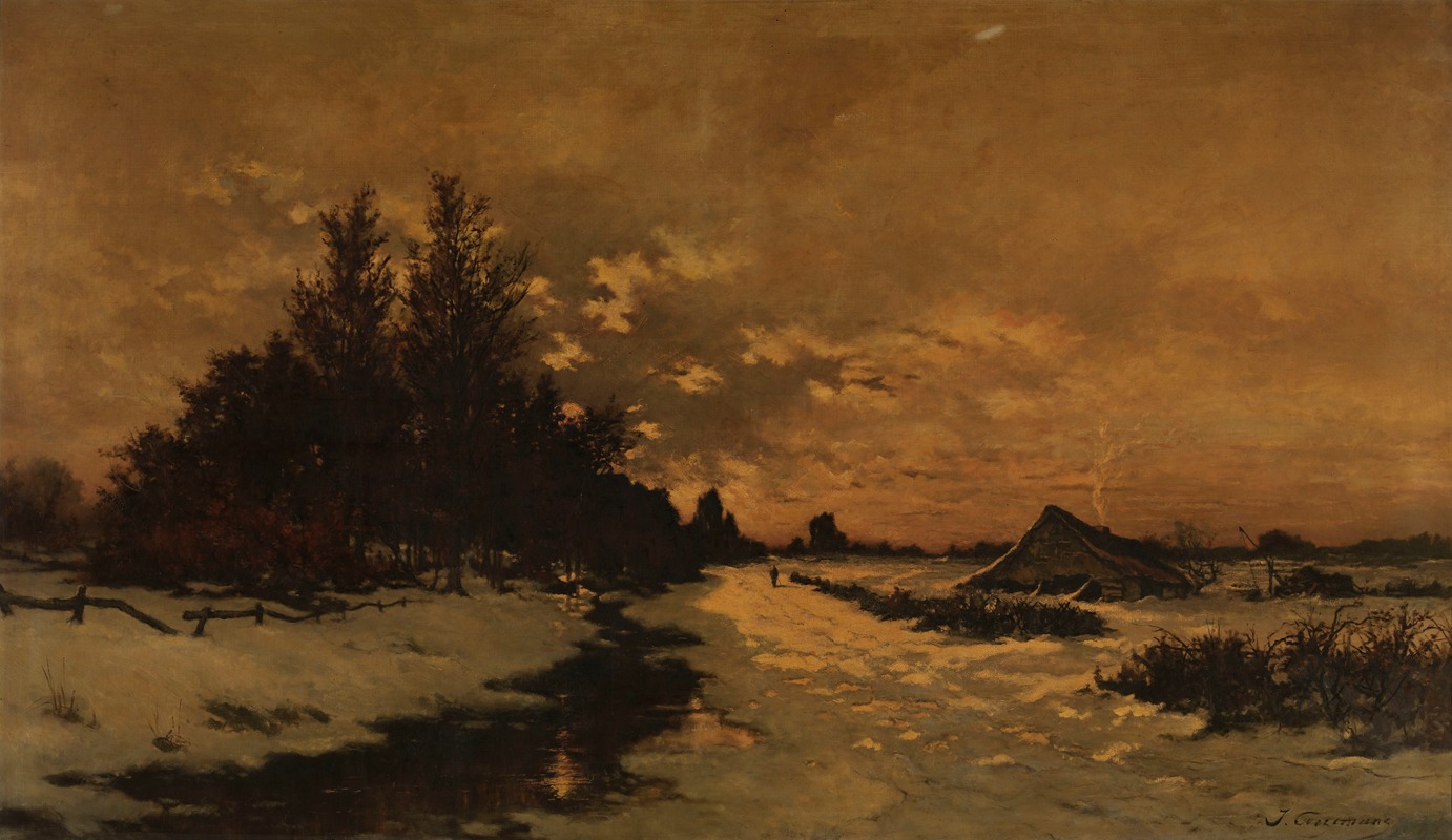 Joseph Théodore Coosemans - A Winter’s Day in the Kempen