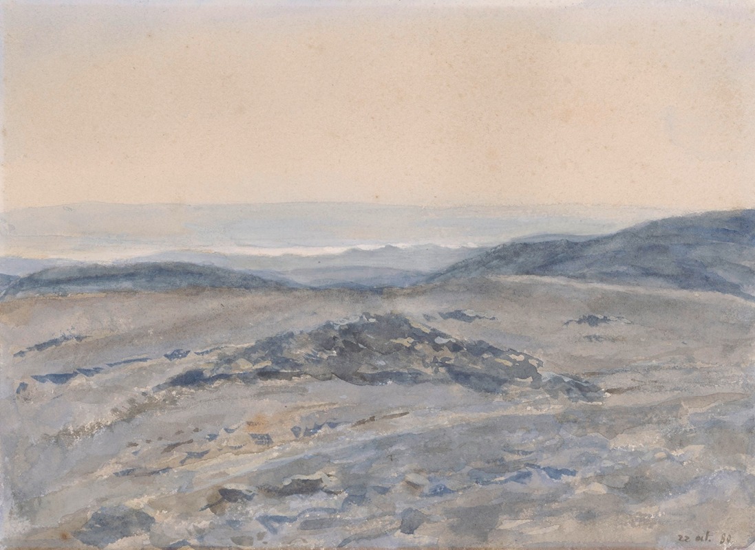 Juliaan De Vriendt - View from Mount Scopus in Jerusalem of the Dead Sea and the Moabite Mountains