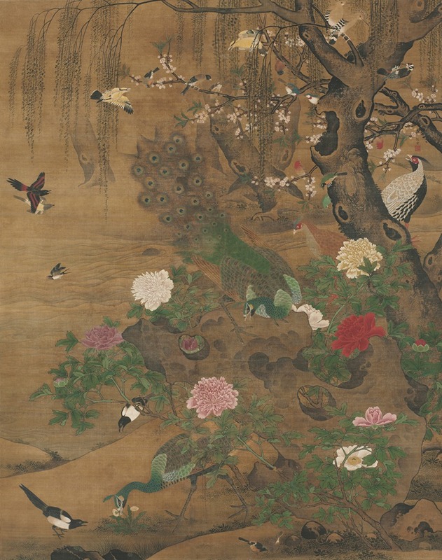 Yin Hong - Birds Gather under the Spring Willow