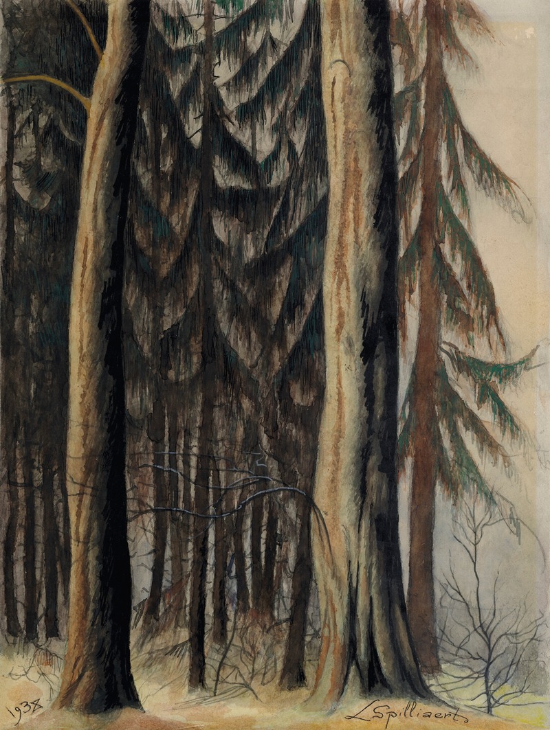 Léon Spilliaert - Forêt de sapins