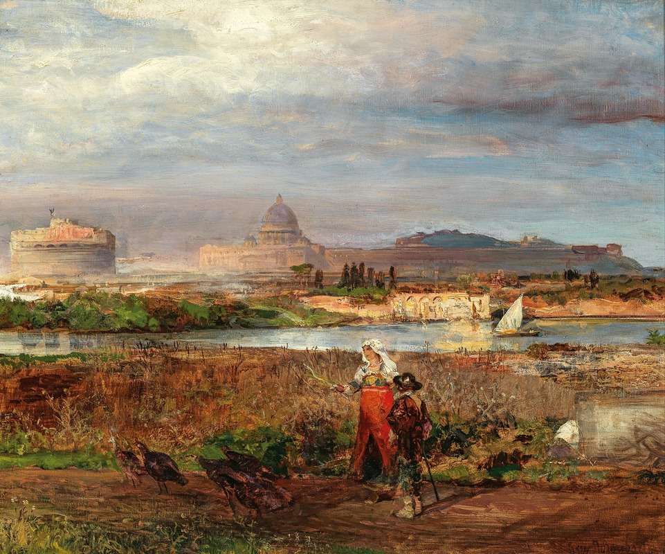 Oswald Achenbach - At the Gates of Rome