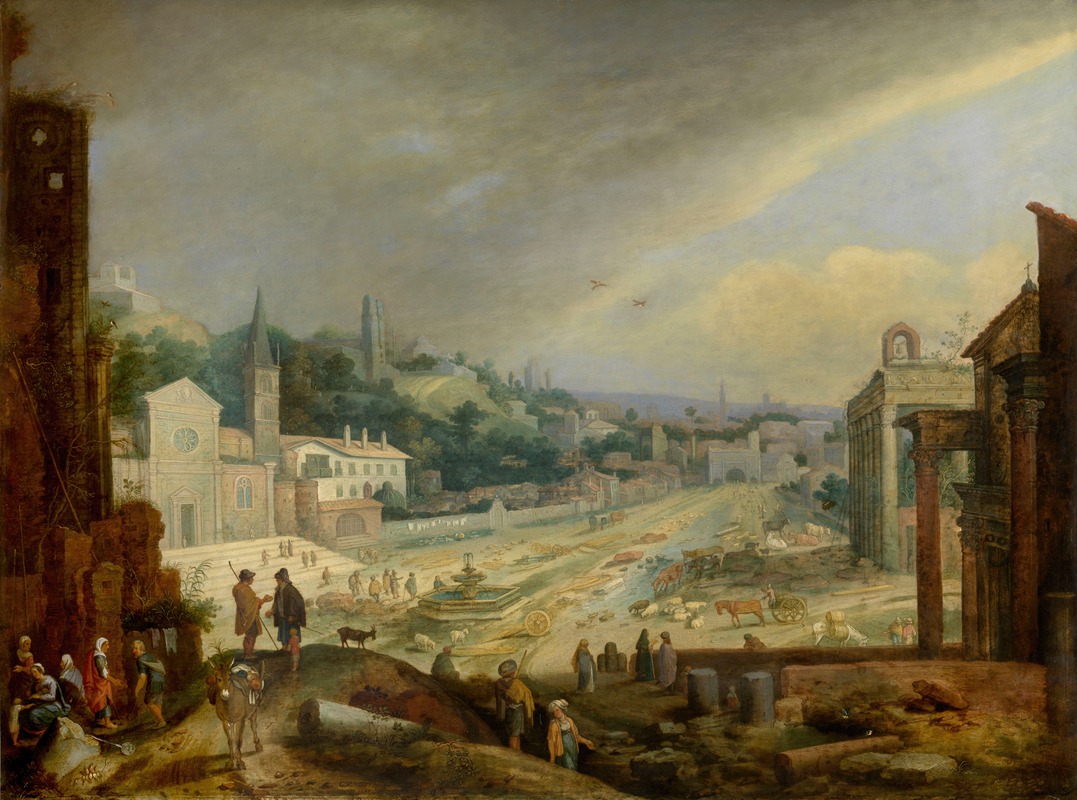 Willem van Nieulandt the younger - A View on the Campo Vaccino in Rome