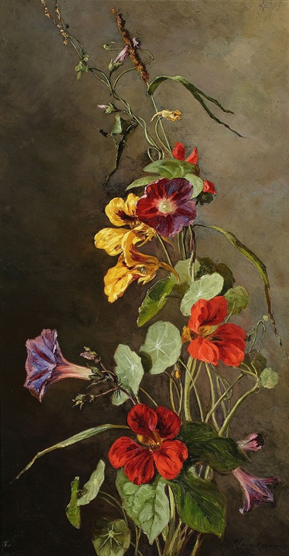 Maria Klass-Kazanowska - Flowers – Nasturtiums