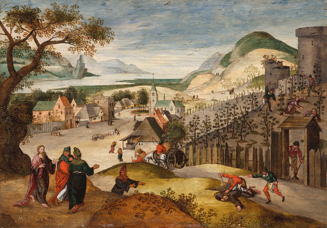 October - The Parable of the Vineyard by Abel Grimmer - Artvee