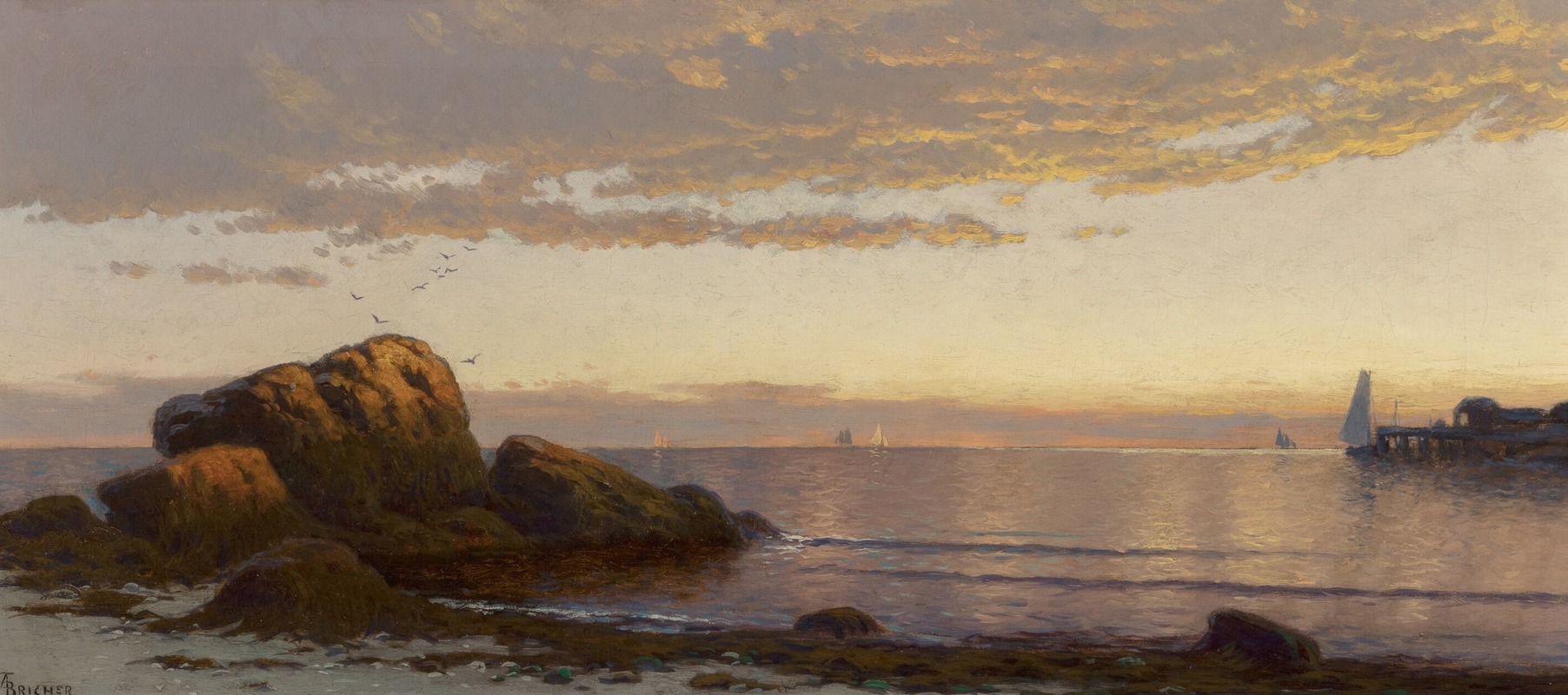 Alfred Thompson Bricher - Sunset on the Coast