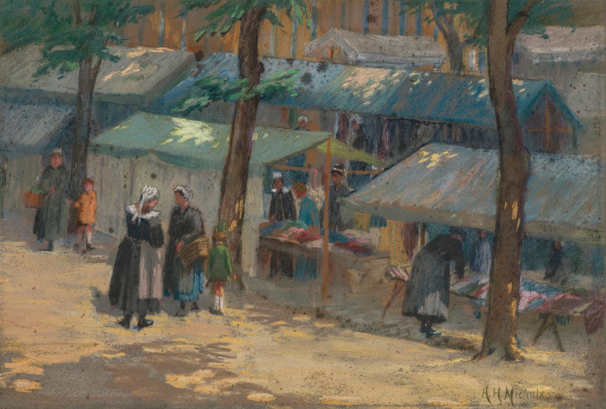 Alice Hogarth Nicholson - Market day, Brittany