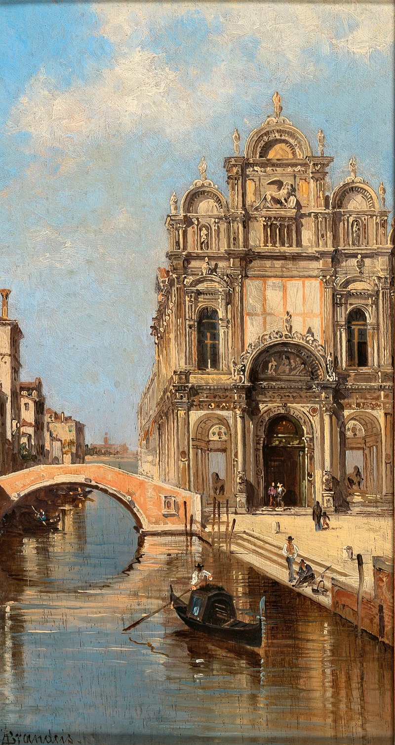 Antonietta Brandeis - Venice, a View of Campo Santi Giovanni e Paolo