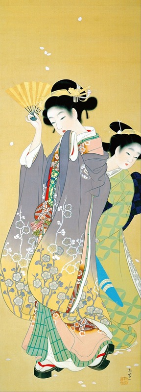 Shoen Uemura - Cherry Blossom Viewing