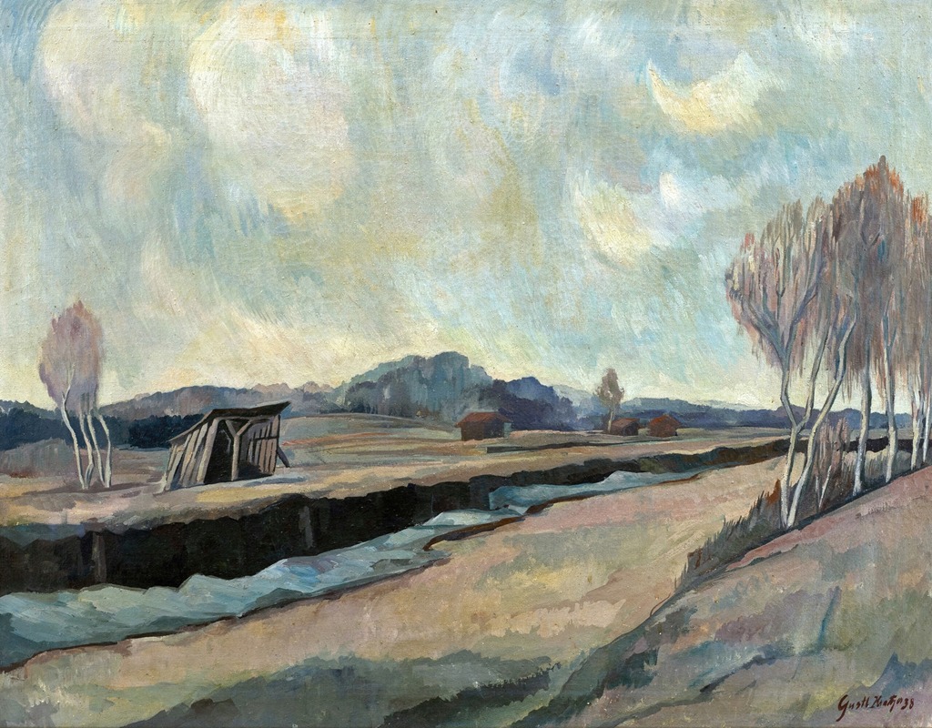 August Kratzer - Moorlandschaft bei Bad Aibling