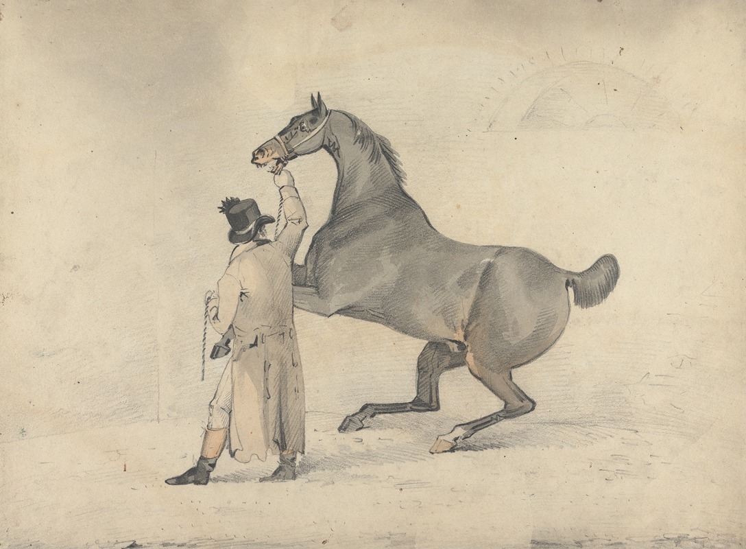 Samuel Alken - Groom with a Rearing Horse