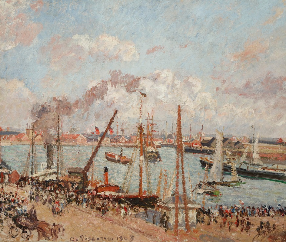 Camille Pissarro - L’Anse des Pilotes, après-midi, temps ensoleillé, Le Havre