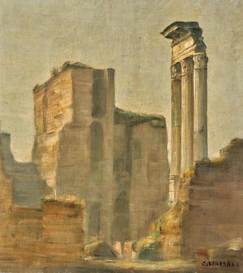 Carl Holsøe - View of the Roman Forum