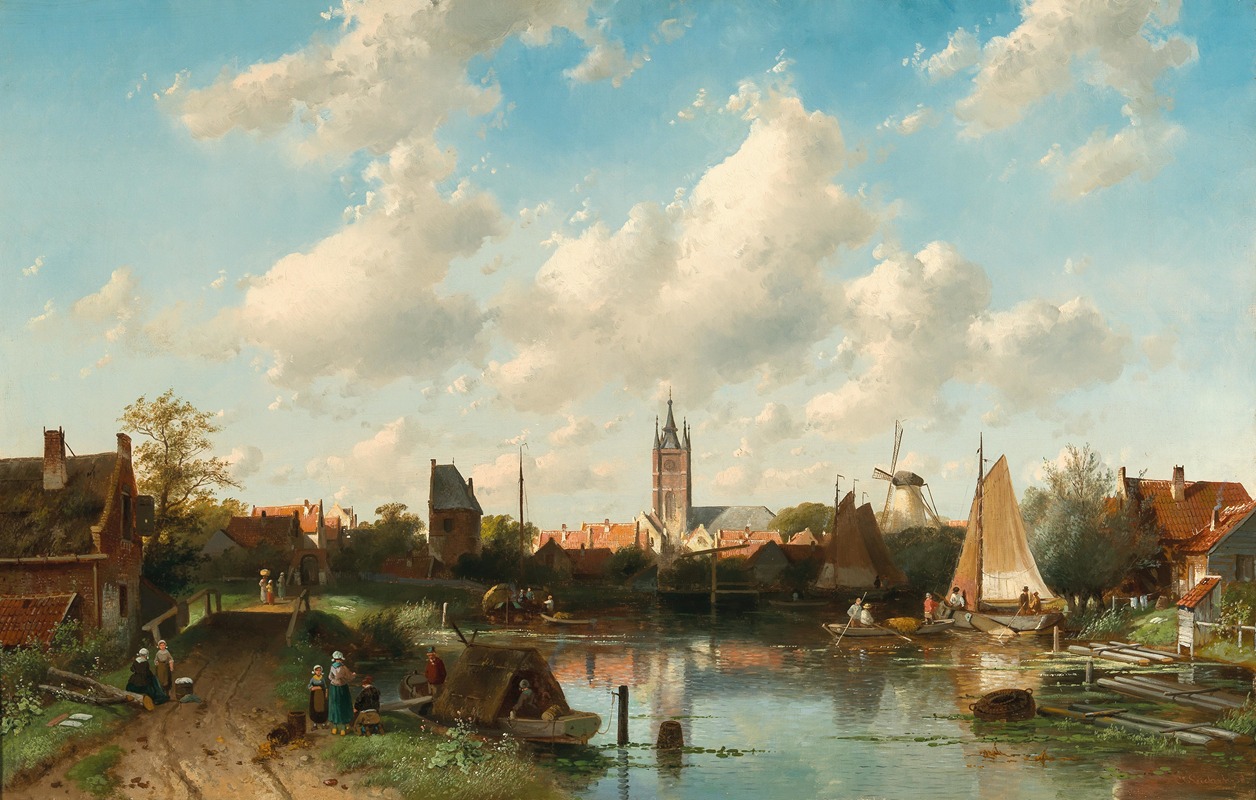 Charles Leickert - A View of Delft