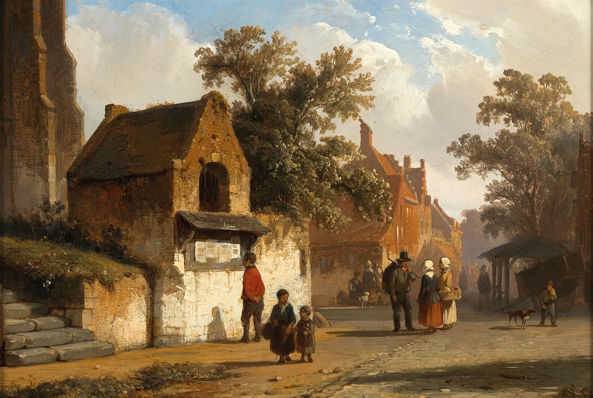 Cornelis Springer - A Village Road