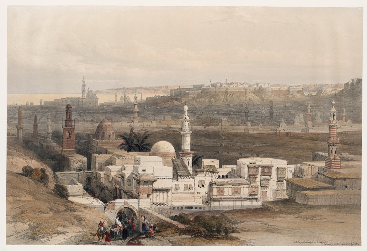 David Roberts - Cairo, from the gate of Citzenib, looking towards the desert of Suez.