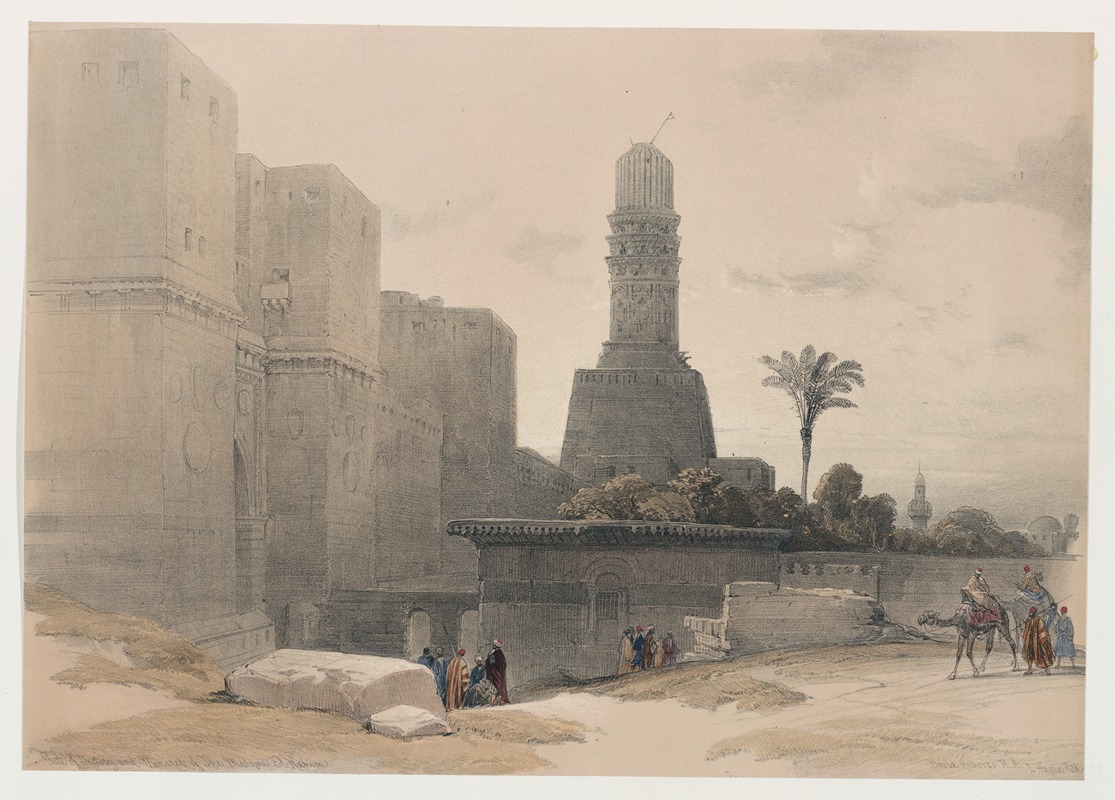 David Roberts - Gate of Victory [Bab an-Nasr], and Mosque of El Hakim.