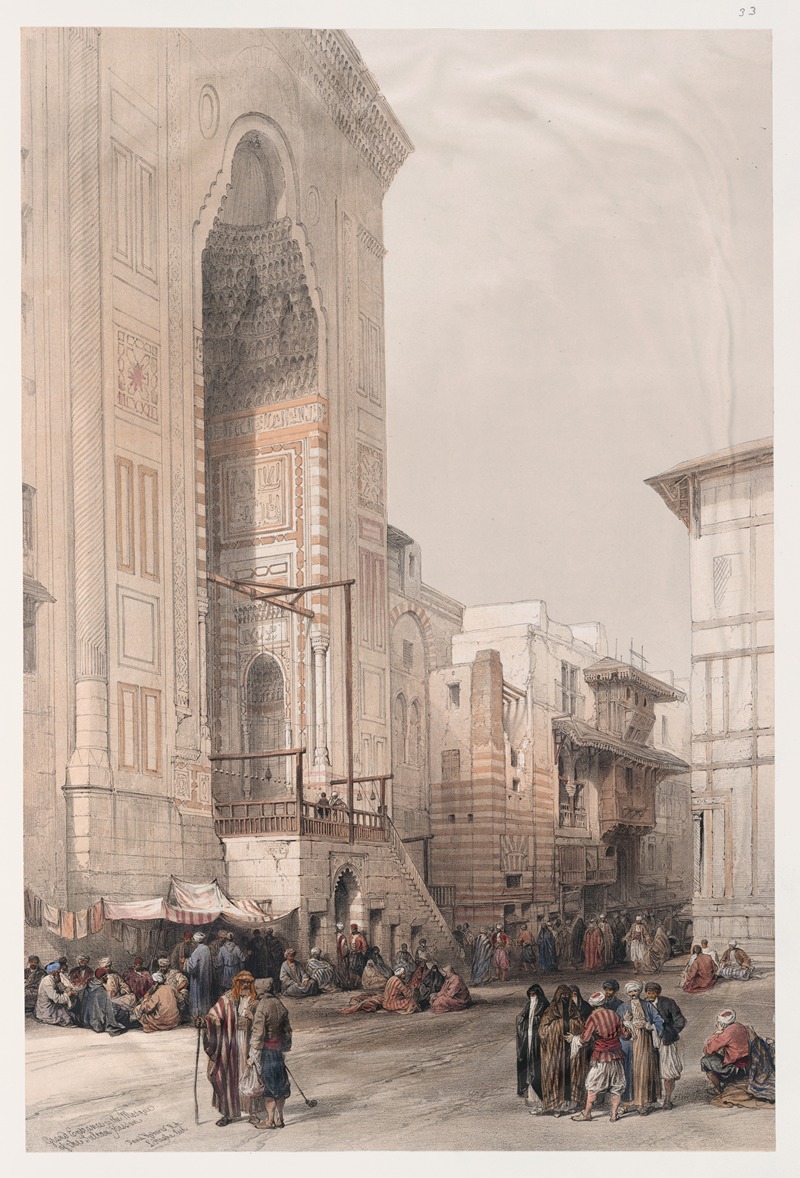 David Roberts - Grand entrance to the Mosque of the Sultan Hassan.