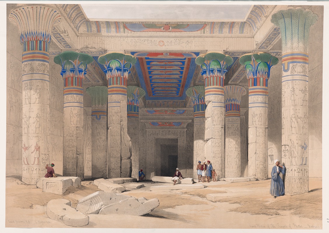 David Roberts - Grand portico of the Temple of Philæ, Nubia.