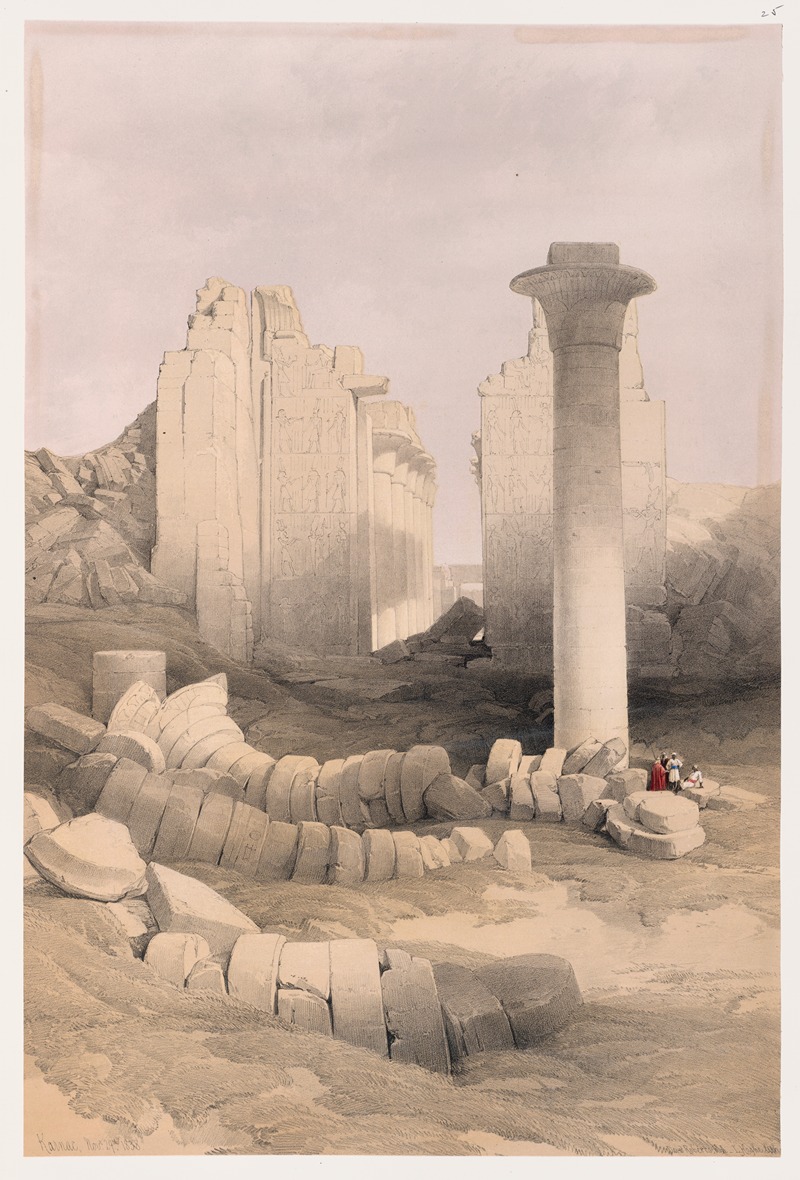 David Roberts - Karnac [Karnak]. Nov. 29th, 1838.