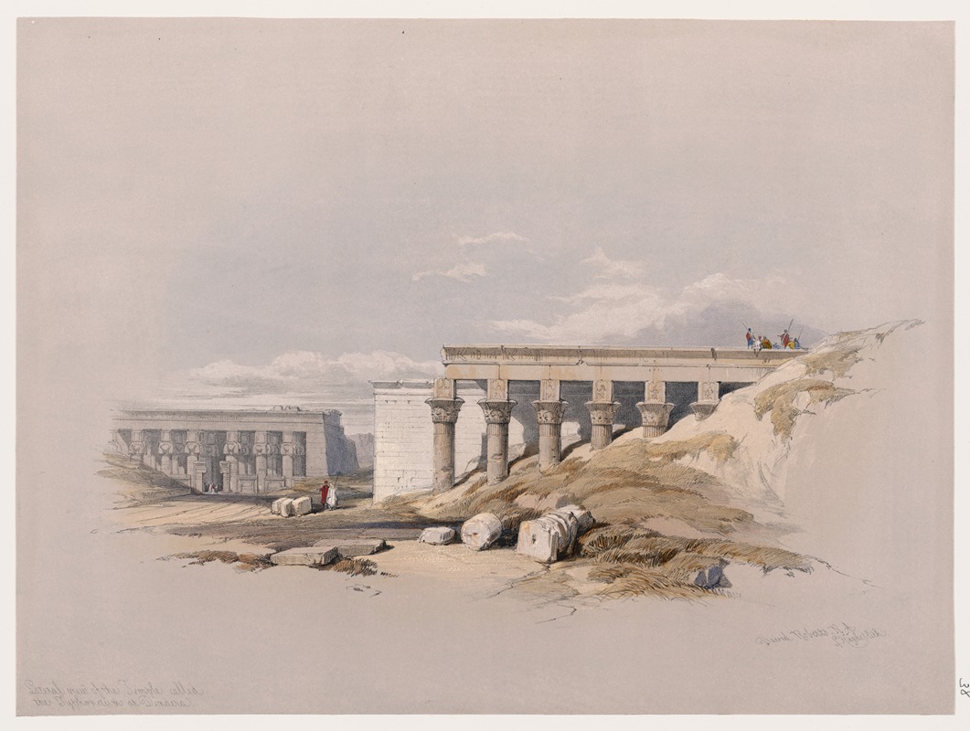 David Roberts - Lateral view of the temple called the Typhonæum, at Dendera [Dandara].