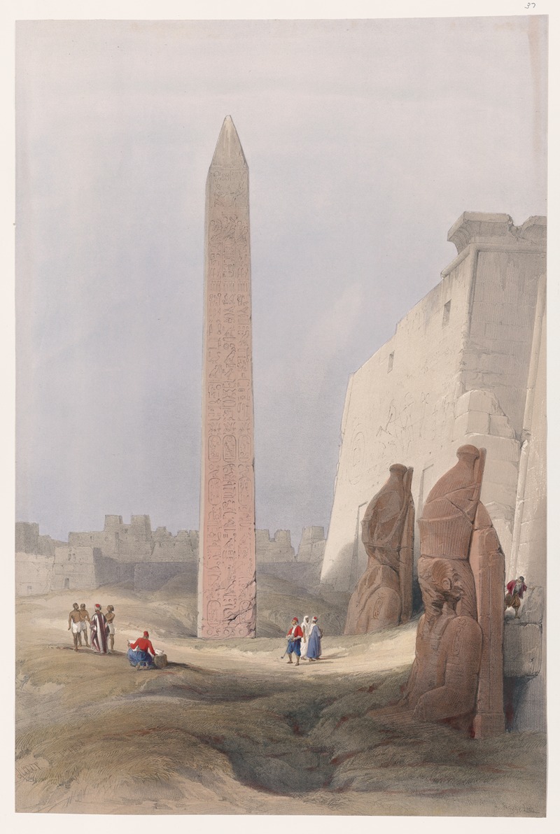 David Roberts - Luxor. Dec. 1st, 1838.