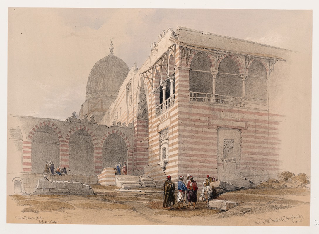 David Roberts - One of the tombs of the caliphs, Cairo.