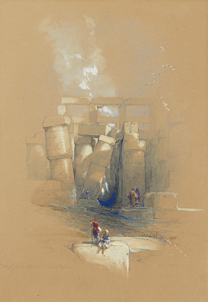 David Roberts - Part of the hall of columns at Karnak, Thebes, Egypt