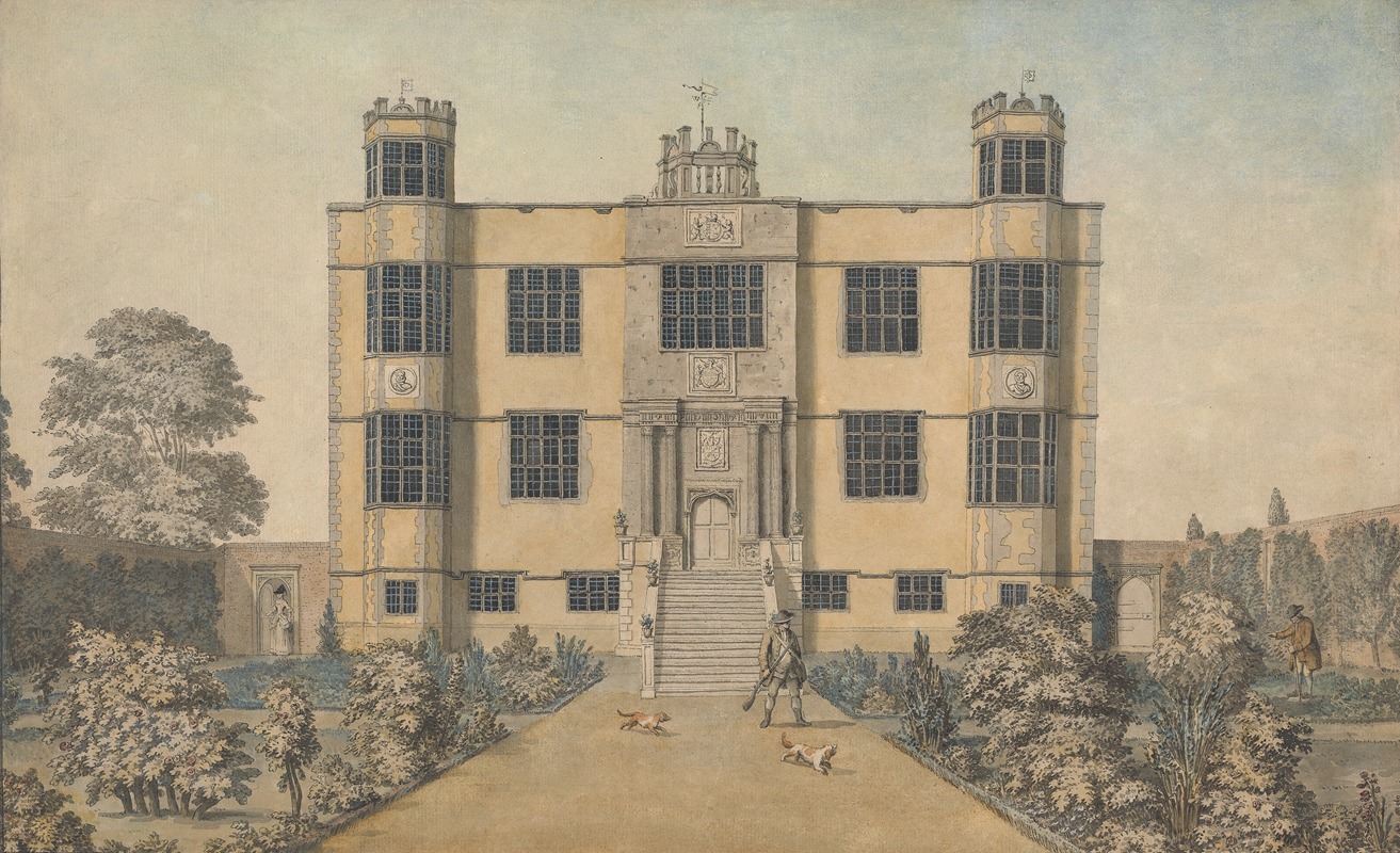 Samuel Hieronymus Grimm - Barlborough Hall, near Chesterfield, Derbyshire; the Main Front of the Hall