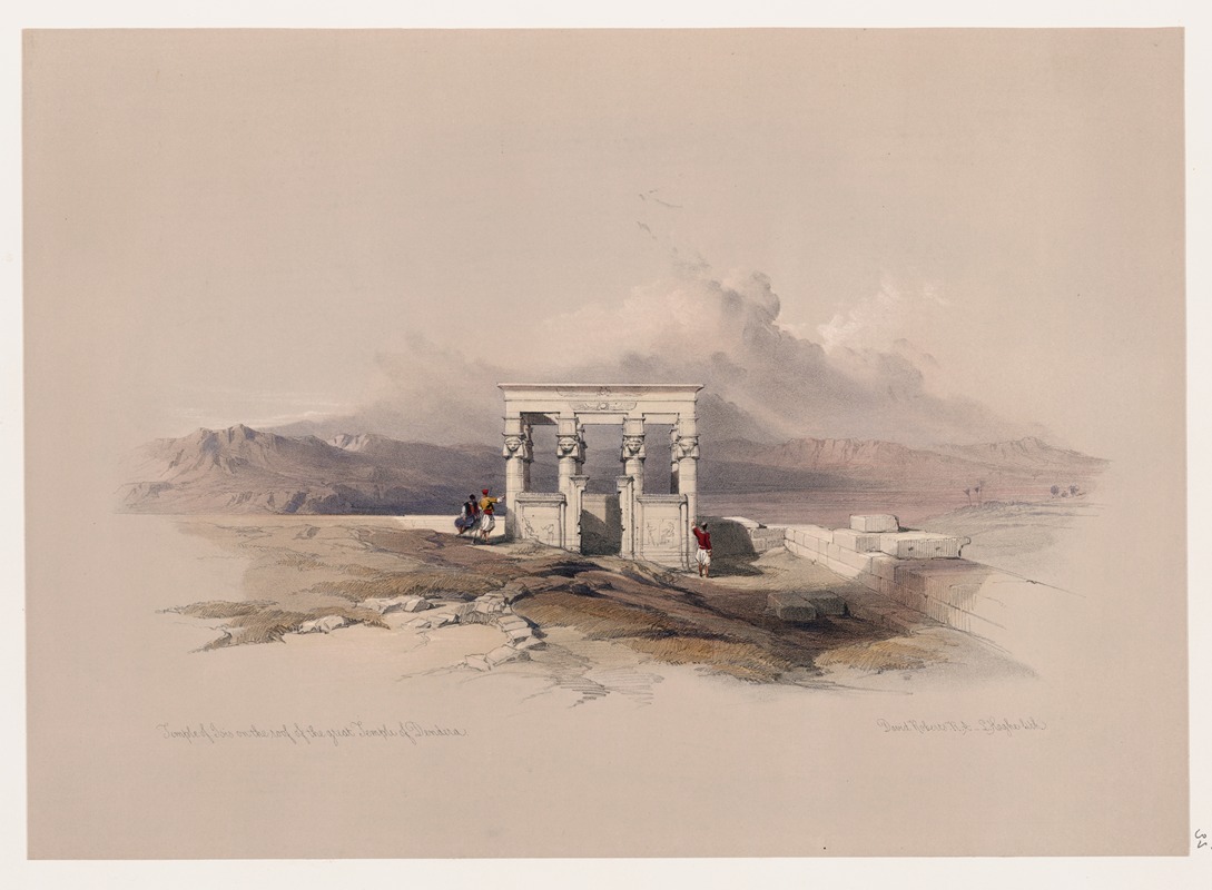 David Roberts - Temple of Isis on the roof of the great temple of Dendera [Dandara].