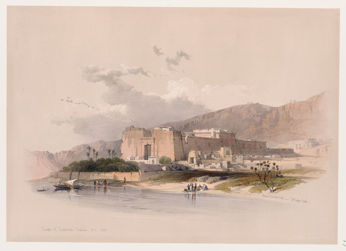 David Roberts - Temple of Kalabshee [Kalabsha, Kalâbishah], Nubia. Nov. 1838.