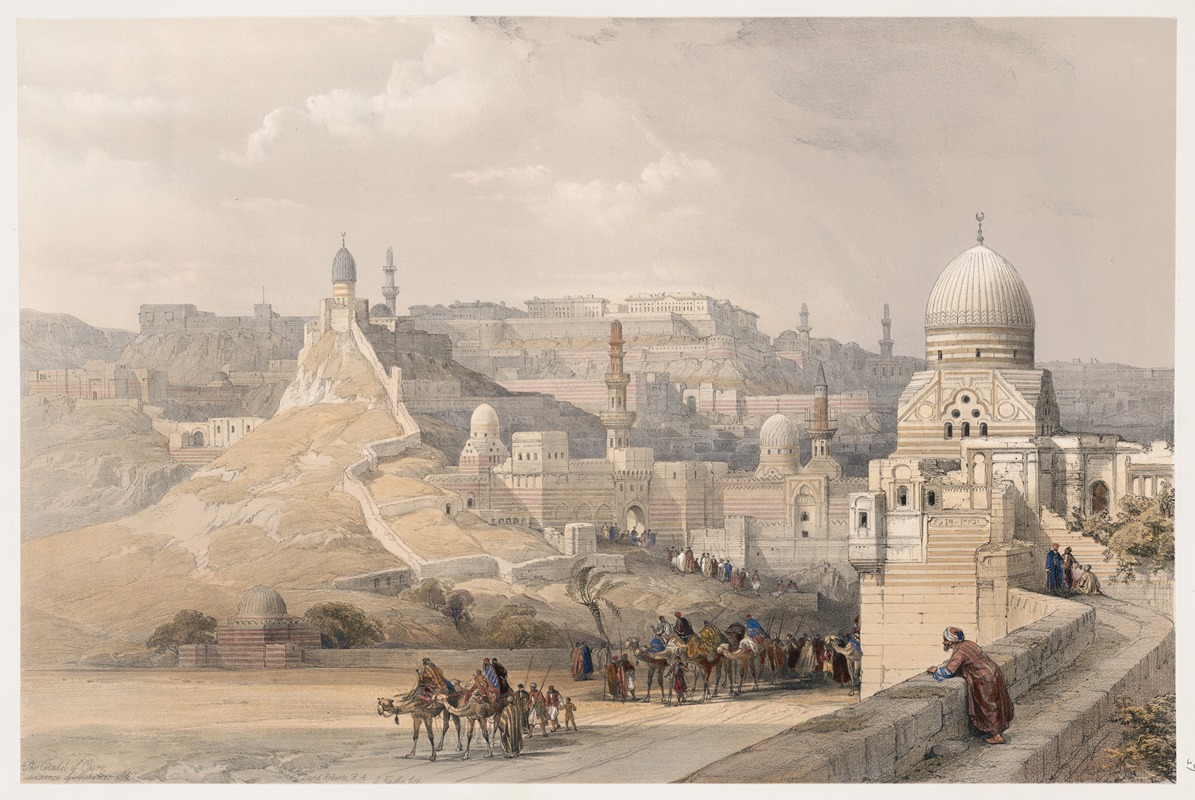 David Roberts - The Citadel of Cairo, residence of Mehemet Ali.